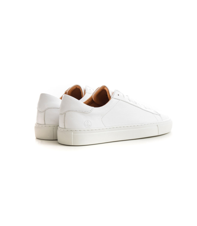 SUMMIT - Low top white sneakers in leather