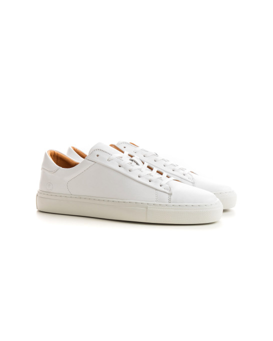 SUMMIT - Low top white sneakers in leather