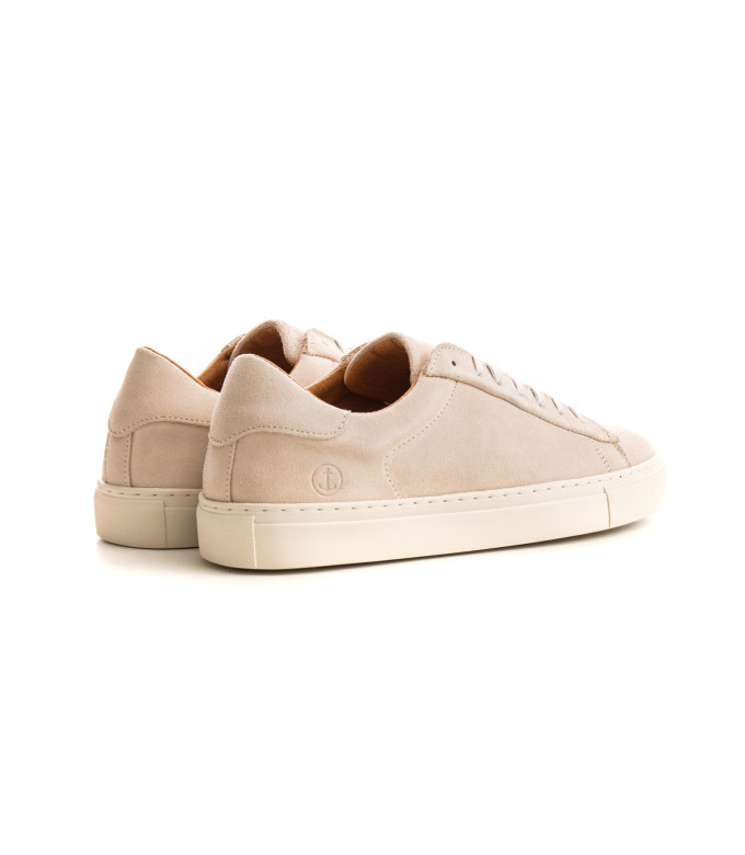 SUMMIT- Low top beige sneakers in nubuck leather