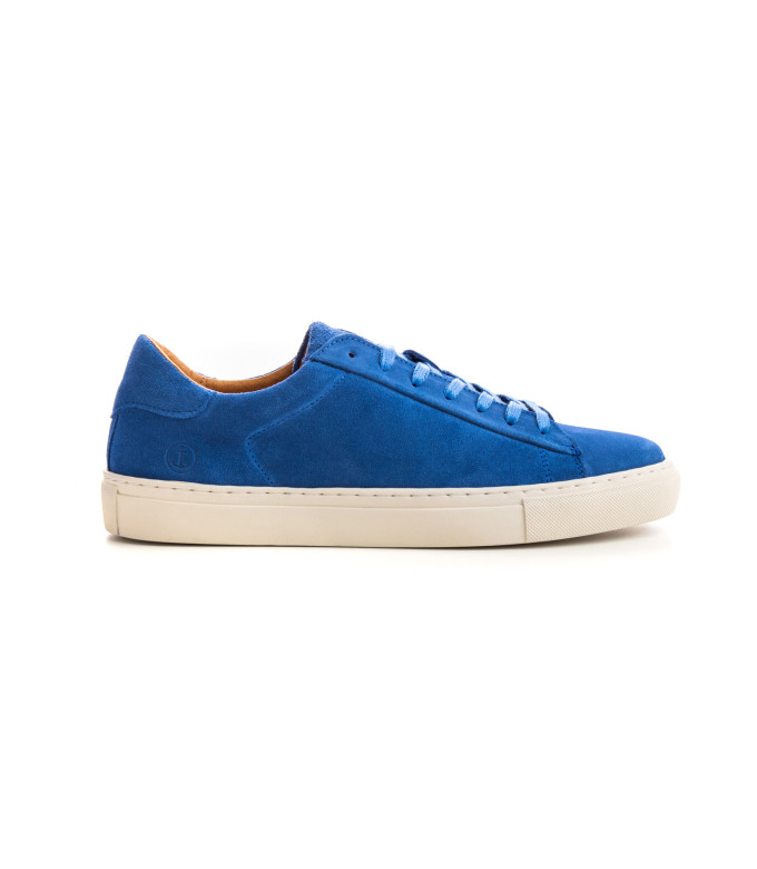 SUMMIT- Low top indigo sneakers in nubuck leather