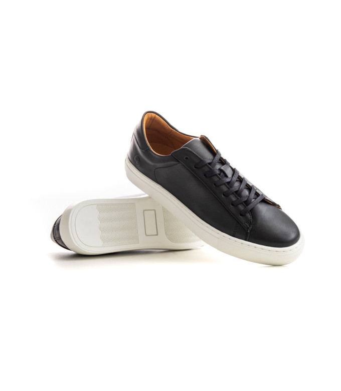 SUMMIT - Baskets basses en cuir noir