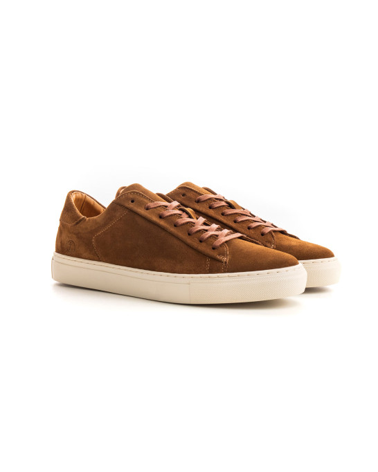 SUMMIT- Low top moka sneakers in nubuck leather