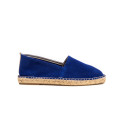 PALMA - Espadrilles en veau velours indigo