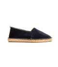 PALMA - Espadrilles en croûte de cuir bleu marine