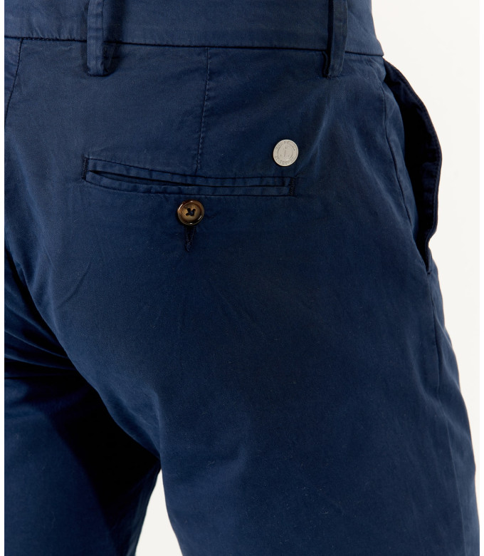 TEXAS - Bermuda chino slim uni, encre