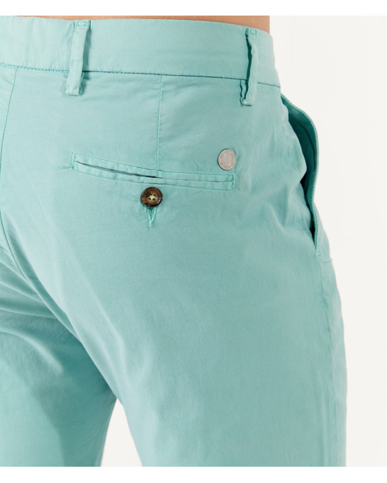 TEXAS - Aqua cotton slim-fit bermuda