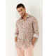 COOPER - Multi leopard print linen shirt