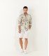 TURNER - Bermuda slim fit lin chiné Blanc