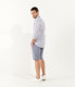 TURNER - Slim-fit shorts in mottled linen, navy