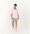 STUART - Jersey cotton slim-fit shirt pink