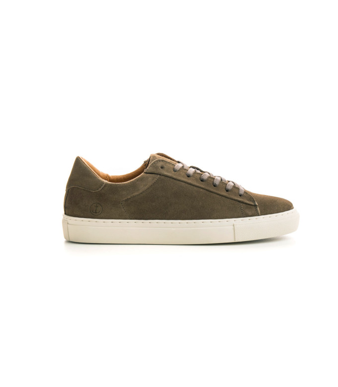 SUMMIT- Baskets basses en cuir nubuck kaki