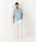 FLOYD - Ocean short-sleeved printed viscose shirt