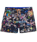 SUMMER - St Tropez painting printed navy blue junior swim short