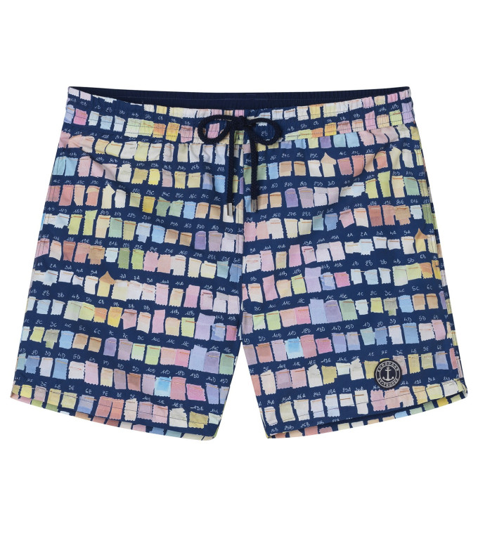 BORNEO JUNIOR - Pantone printed swim shorts, blue navy