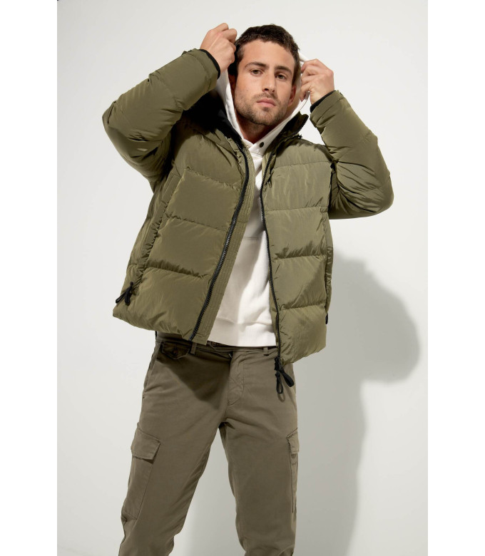 DENVER DOWN JACKET WITH HOOD KHAKI