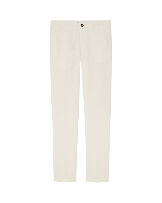 DYLAN - Ecru casual linen trouser