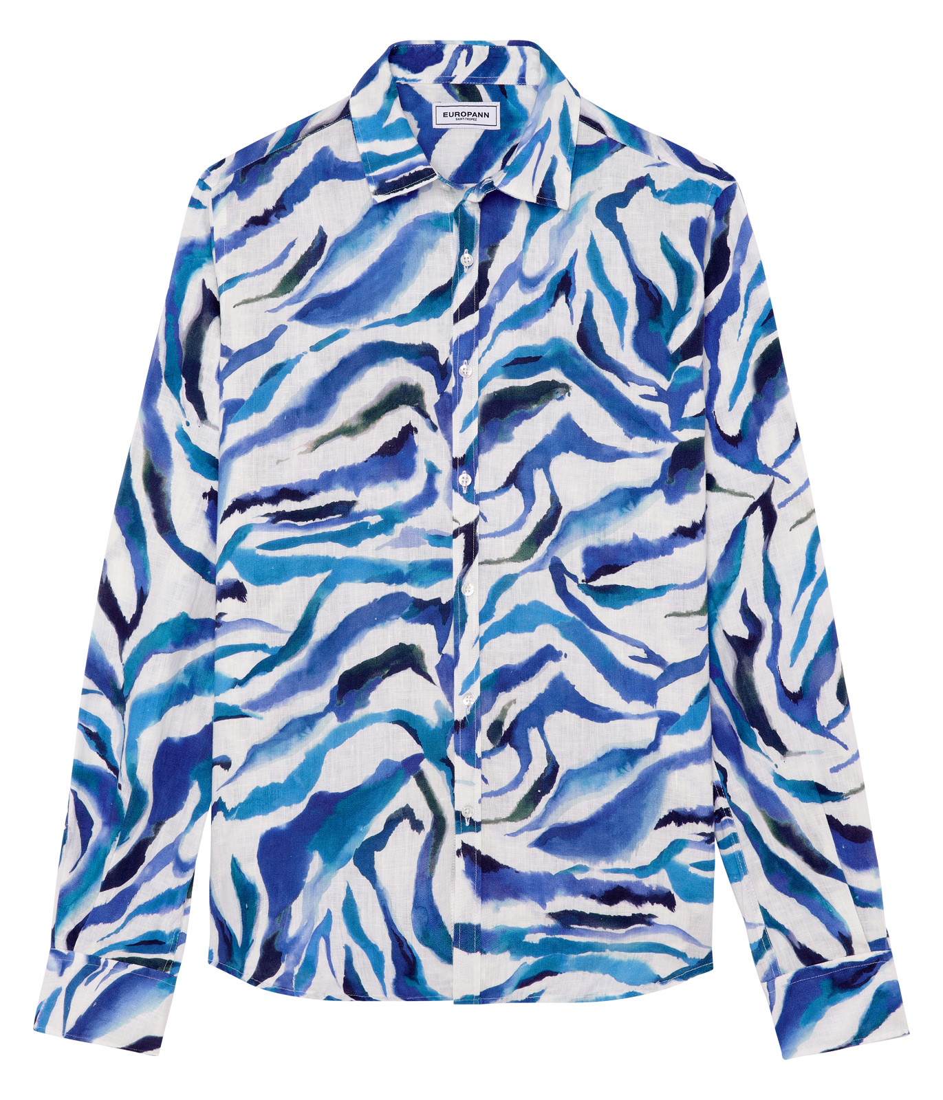 ZILIA Camicia in lino con stampa zebrata King EUROPANN