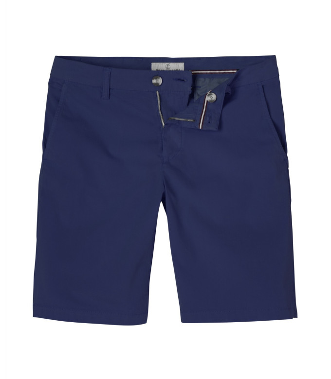 TEXAS - Navy cotton slim-fit bermuda