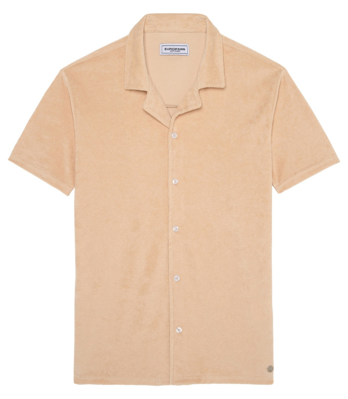 MIKA - Cream terry polo shirt