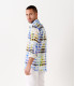 ROSS - Pantone's colors-print linen shirt white