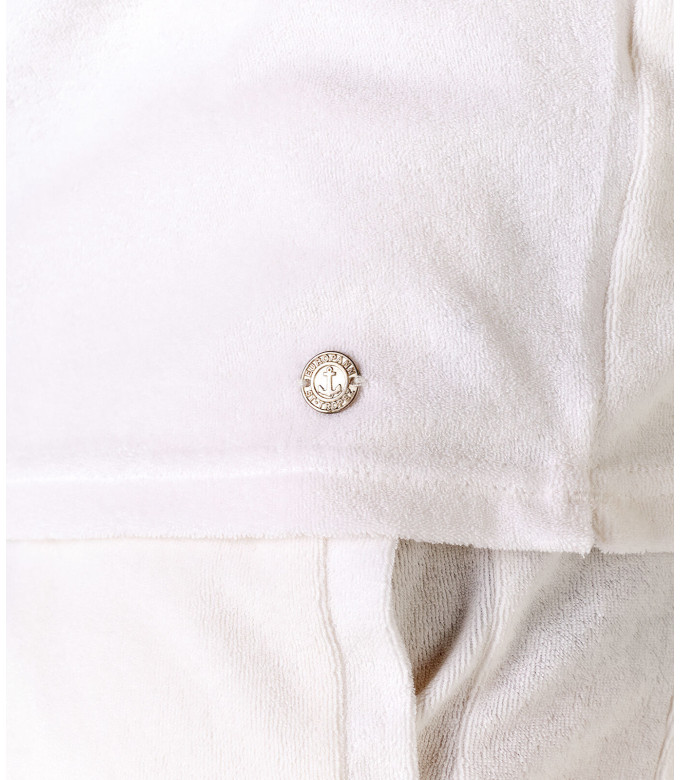 MITCH - Towelling white polo shirt