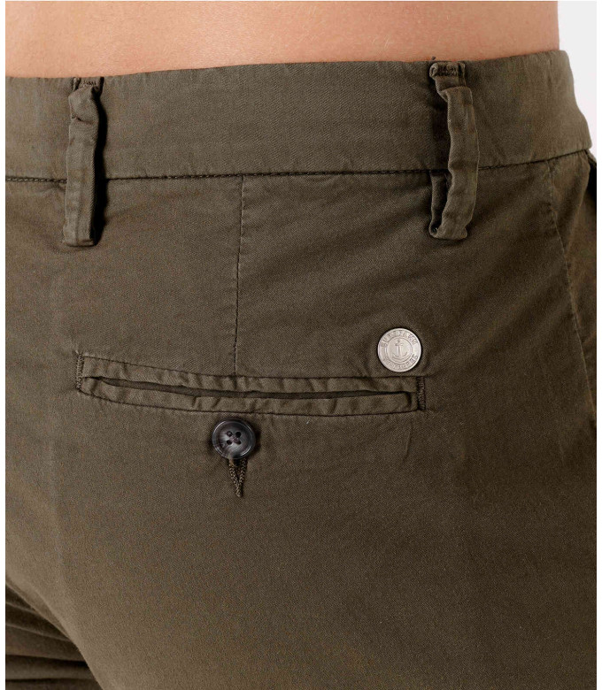 FLASH - Pantalon chino coupe ajustée, kaki