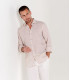 JONAS - Plain beige linen shirt