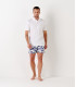 DARREN - White piqué cotton polo shirt