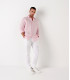 CODY - Chemise en lin imprimé rayé rose
