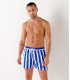 CALIFORNIA - Pantaloncini da bagno king size con stampa a righe larghe
