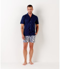 BULL - Jersey cotton slim-fit shirt marine