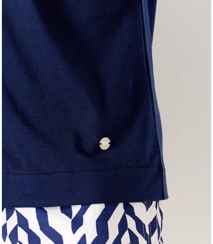 BULL - Jersey cotton slim-fit shirt marine