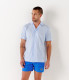 BULL - Jersey cotton slim-fit shirt sky blue