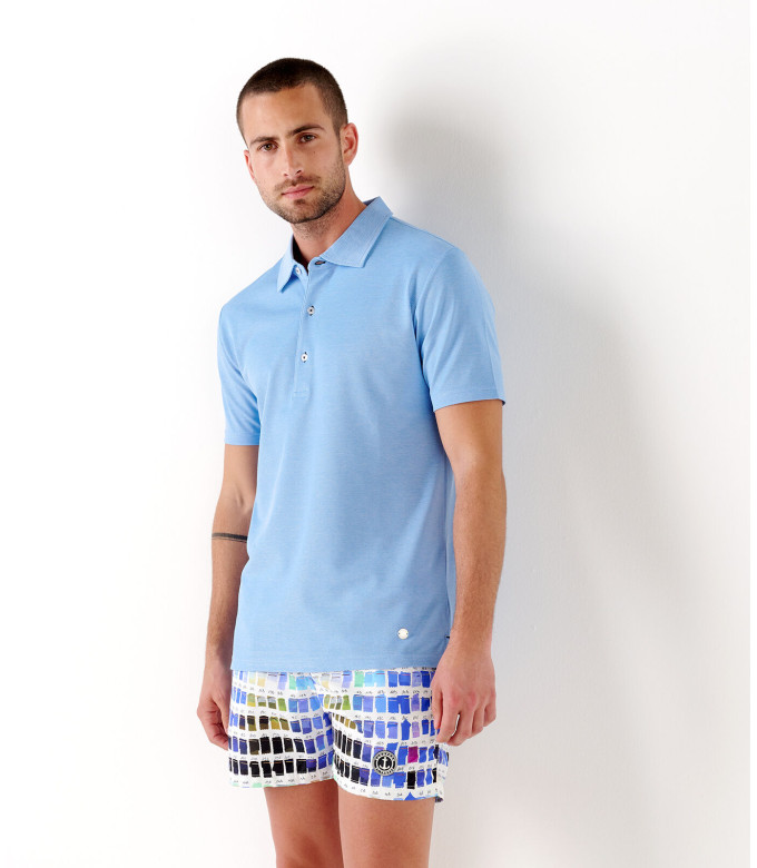 BORNEO- Shorts de banho com estampa Pantone, branco