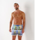 BORNEO - Pantone printed swim shorts, white