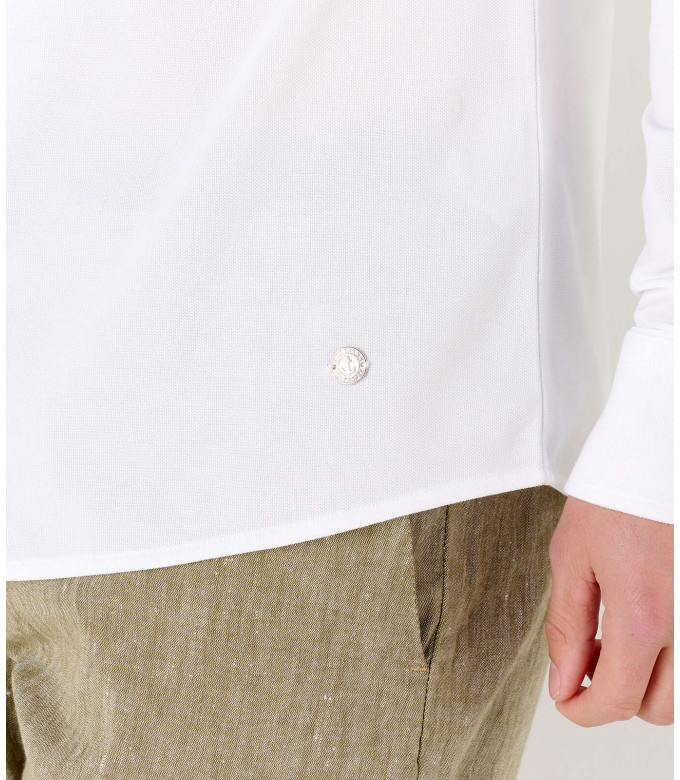 ASHTON - White cotton prick shirt