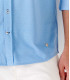 ASHTON - Sky blue cotton prick shirt