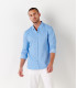 ASHTON - Sky blue cotton prick shirt