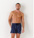 SID - Short de bain imprimé à rayures tennis marine