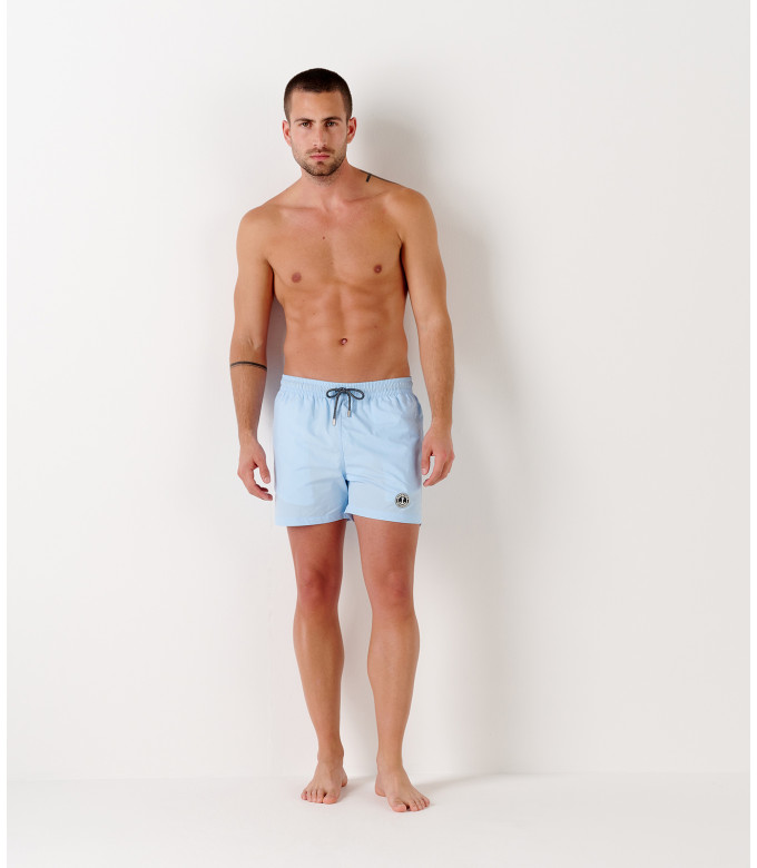 SOFT - Short de bain uni, bleu ciel