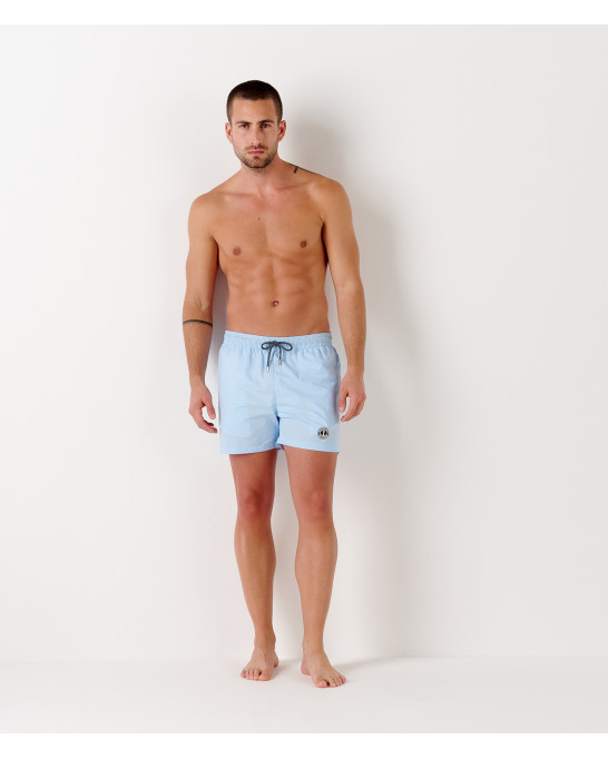 SOFT - Short de bain uni, bleu ciel