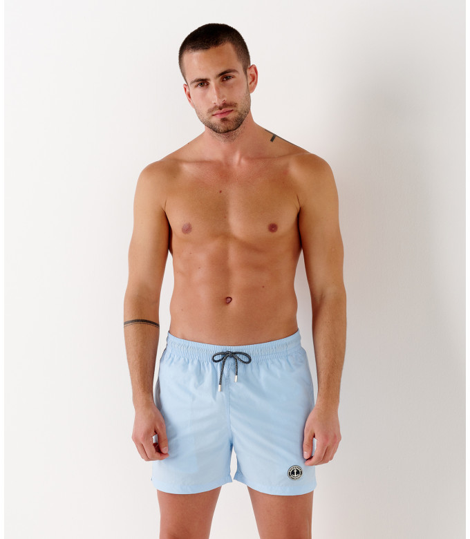 SOFT - Short de bain uni, bleu ciel