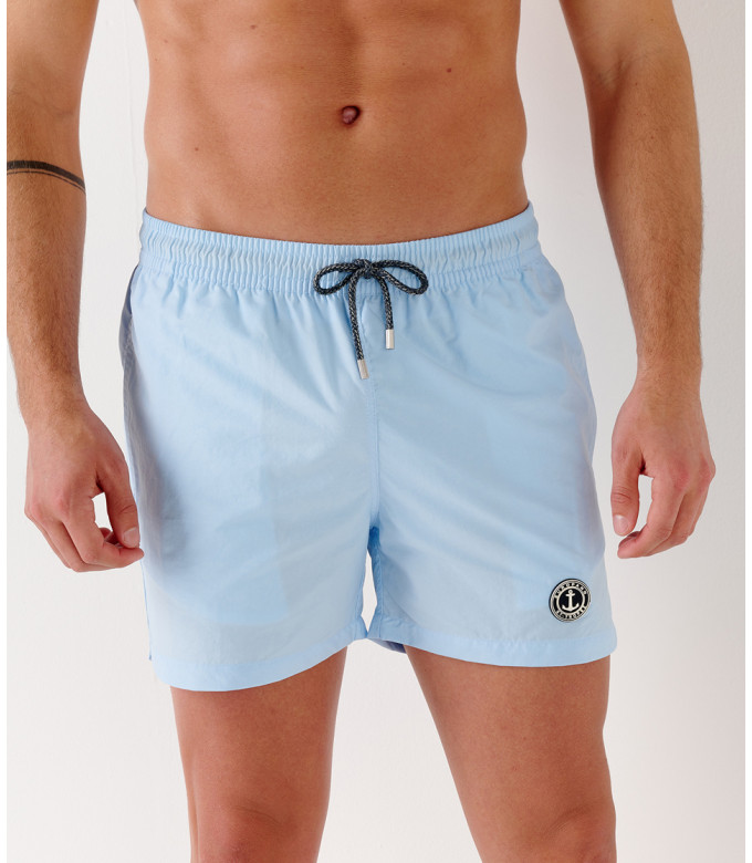 SOFT - Short de bain uni, bleu ciel