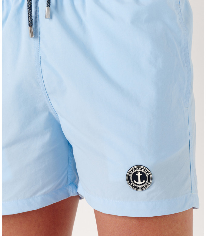 SOFT - Short de bain uni, bleu ciel