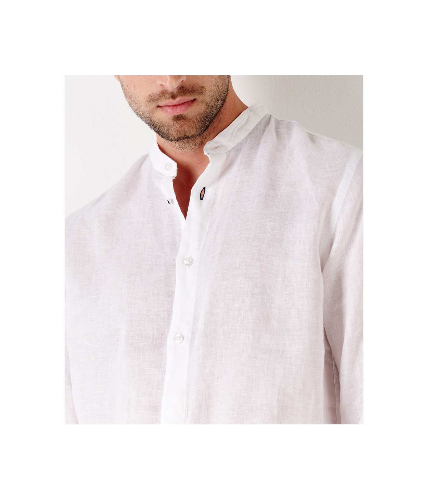 Collard plain white shirt online