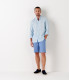 STAN - Linen shirt, Mao collar, sky blue