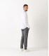 STUART - Chemise en coton fin uni slim-fit, blanc