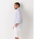 TENNIS - Chemise rayures lin blanc