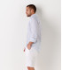 TENNIS -Linen striped shirt white