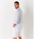 TENNIS -Linen striped shirt white